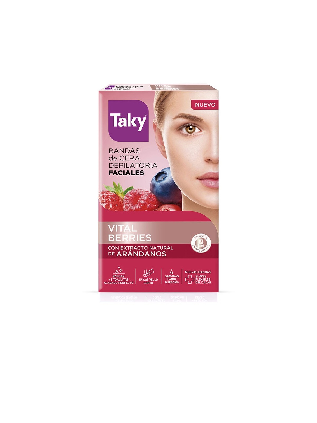 Taky rosso FRUTTI cera viso strisce per rimozione peli 16 unità Unisex