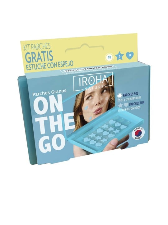 Iroha ON il GO KIT SOS cerotti per BEANS CASE 2 pcs SOS acne patches 18 units + FUN acne patches 15 units + Mirror 1 unit Unisex