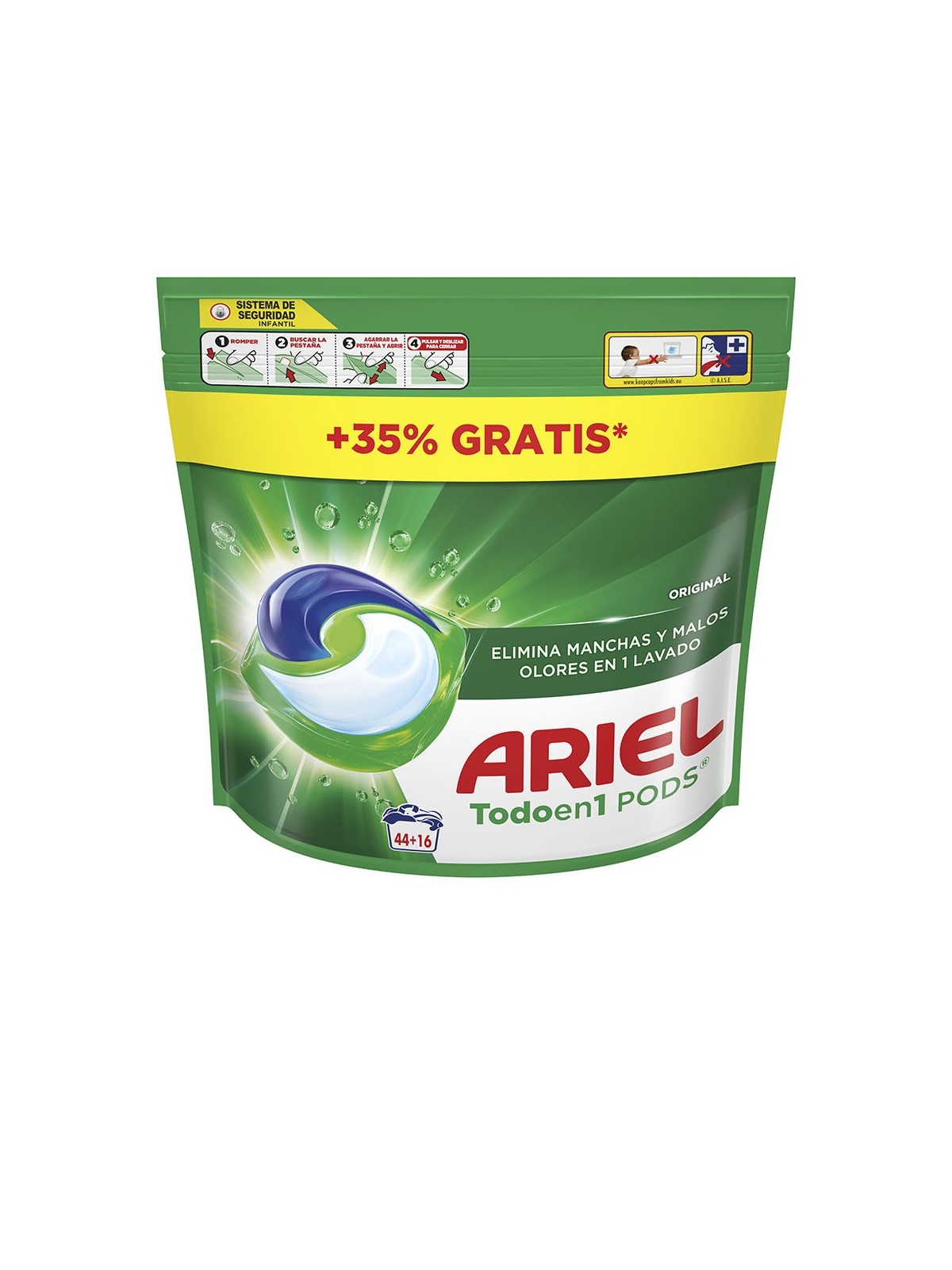 Ariel ARIEL PODS ORIGINAL detergente 60 capsule Unisex