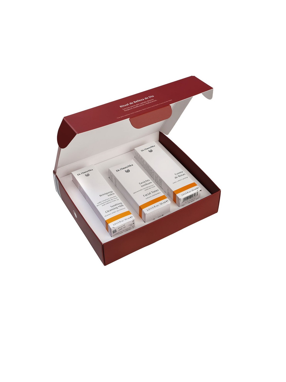 Dr. Hauschka rosa crema bellezza set rituale of 3 Facial cream 30ml + Cleansing milk 30ml + Facial toner 30ml Unisex