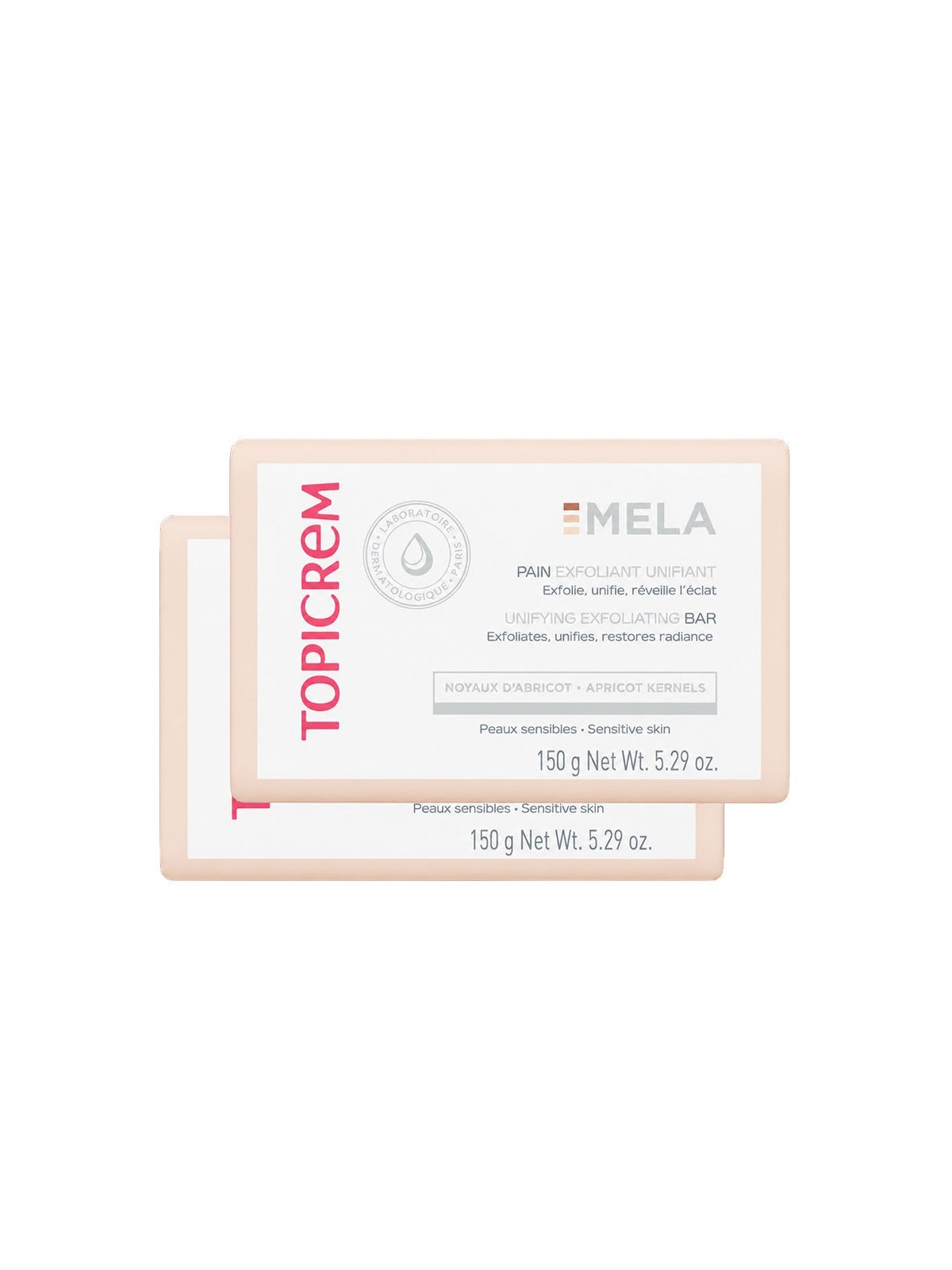 Topicrem mela esfoliante bar confezione 2 x 150 gr Unisex