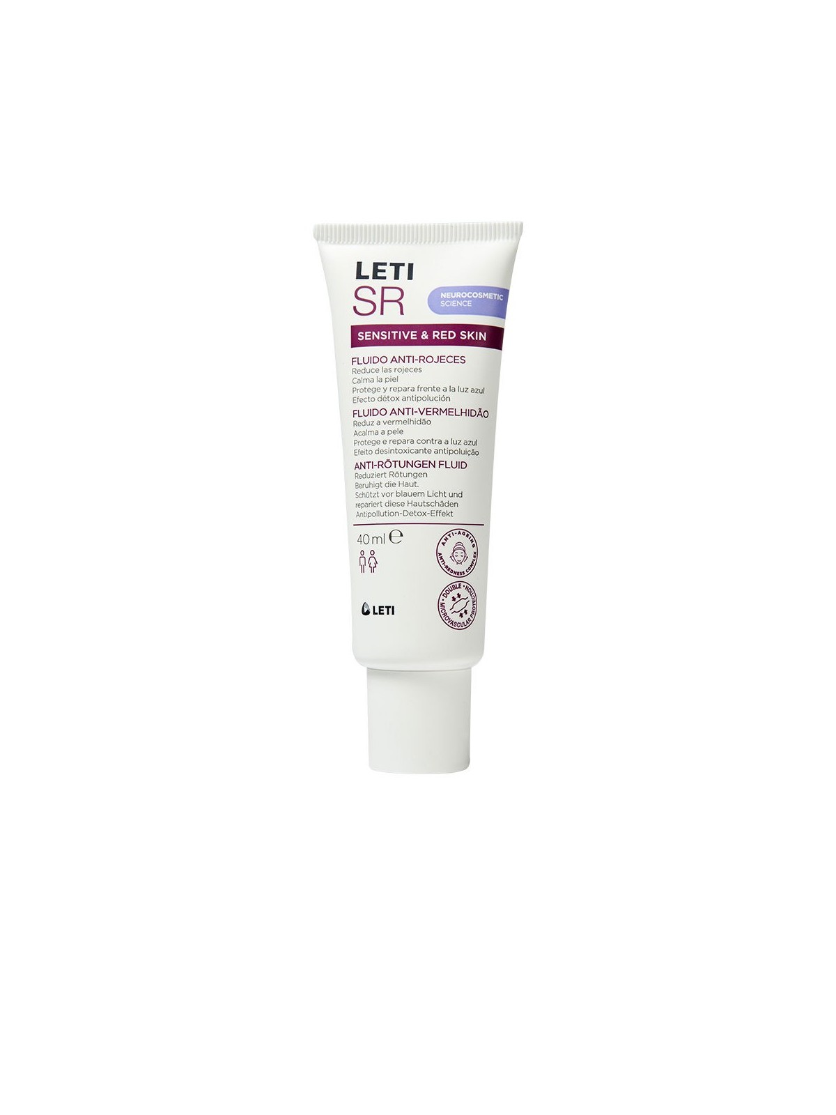 Leti Pharma LETISR sensibile & pelle rossa anti-rossore fluido 40ml Unisex