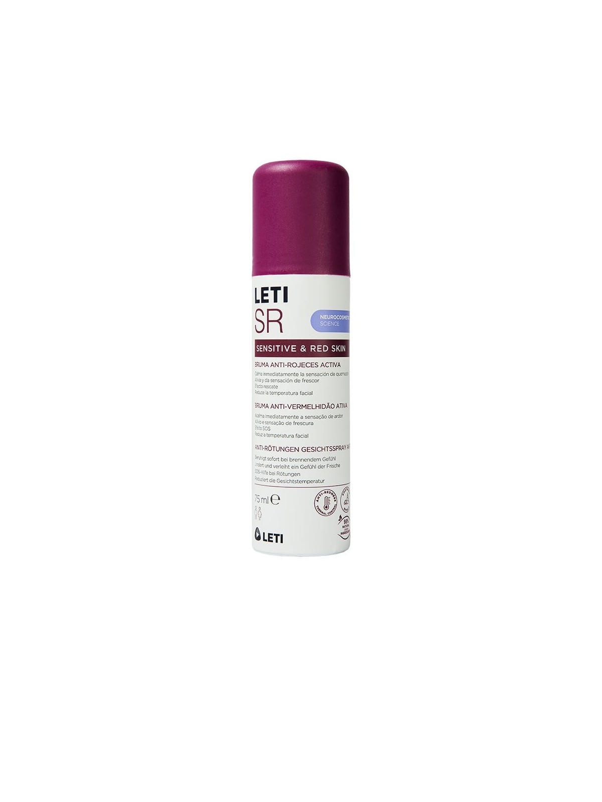 Leti Pharma LETISR sensibile & pelle rossa active anti-rossore nebbia 75ml Unisex