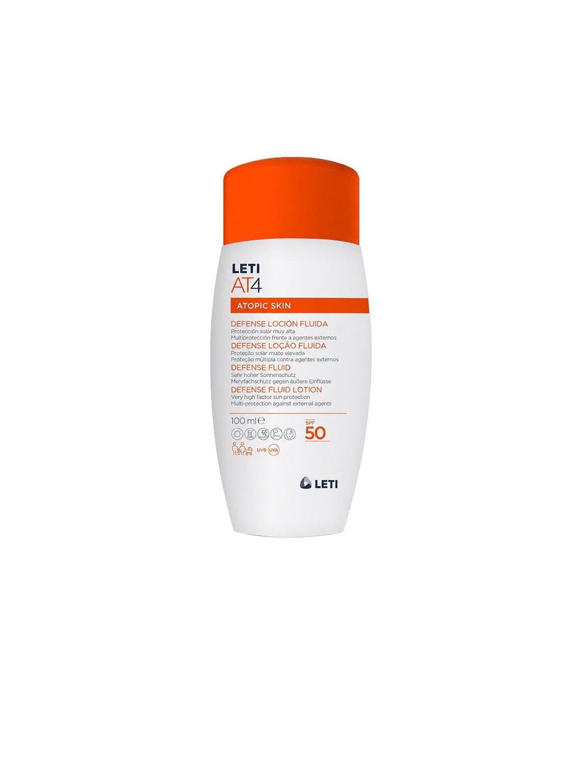 Leti Pharma LETIAT4 pelle atopica difesa fluido lozione SPF50 100ml Unisex