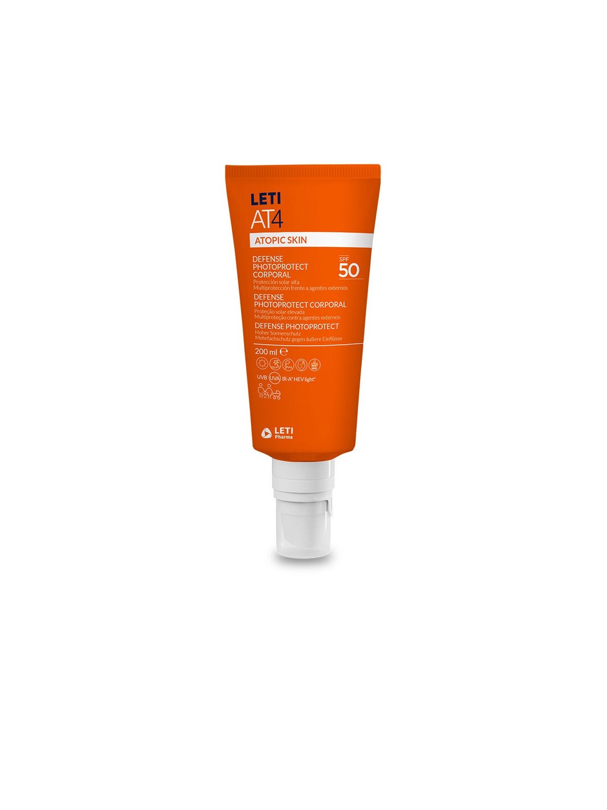 Leti Pharma LETIAT4 pelle atopica difesa photoprotect corpo SPF50 200ml Unisex