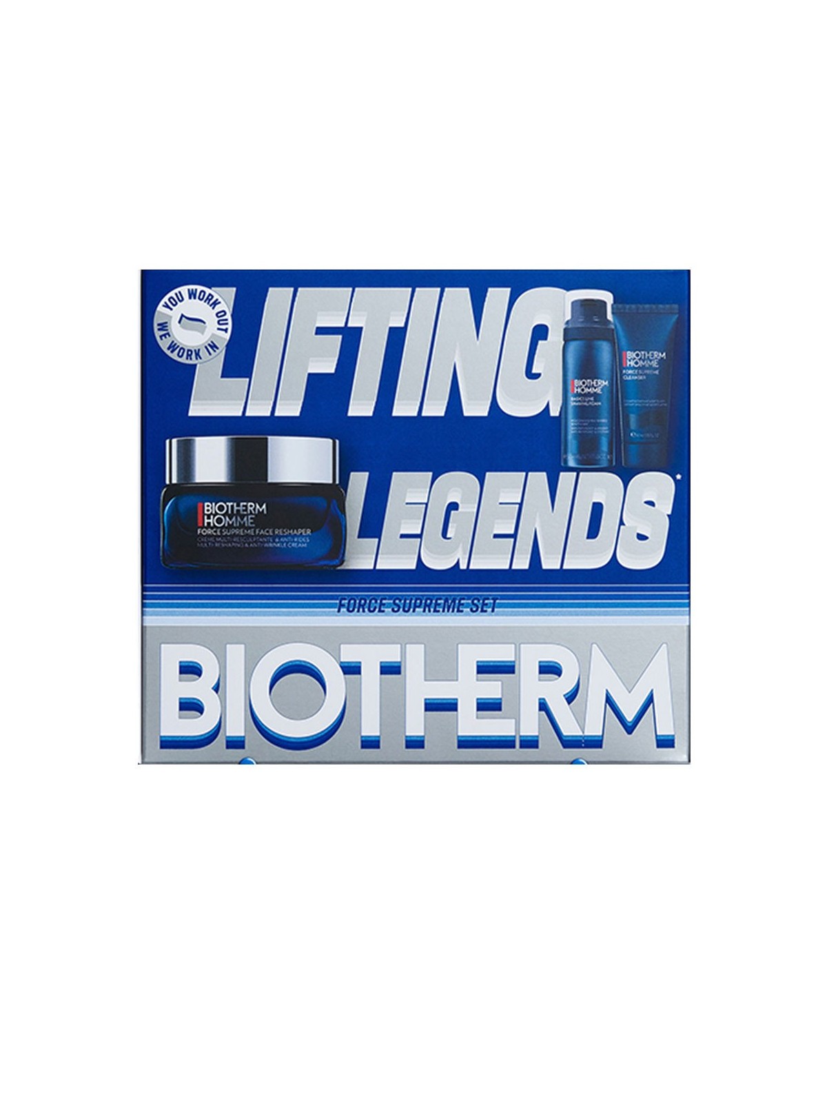 Biotherm HOMME FORCE supremo custodia crema 3 pcs Facial cream 50ml + Facial cleanser 40ml + Facial foam 50ml Man