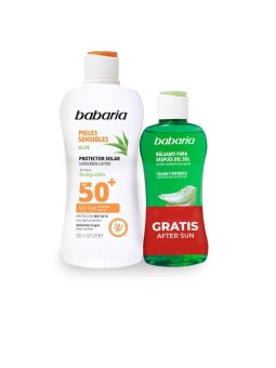Babaria SOLARE pelle sensibile SPF50+ astuccio 2 pz protector solar 200 ml + after sun 100 ml Unisex