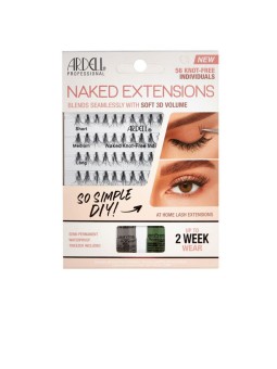 Ardell ARDELL NAKED estensioni morbido 3D volume x 56 senza nodi individui N.black 1 u Unisex