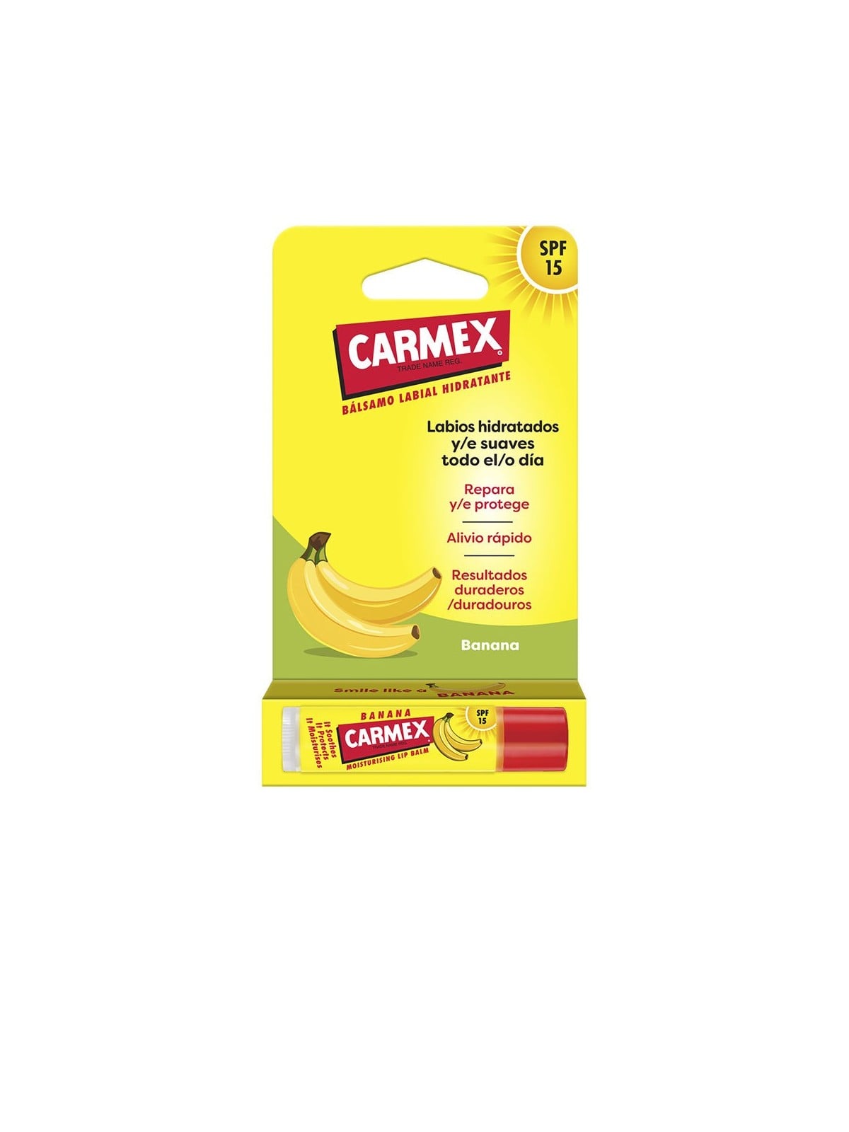Carmex banana balsamo labbra bastoncino SPF15 4.25 gr Unisex
