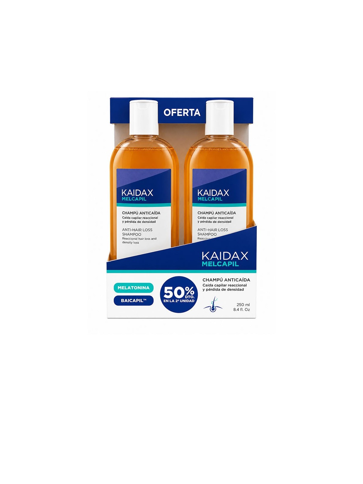 Kaidax KAIDAX MELCAPIL shampoo confezione 2 x 250ml Unisex