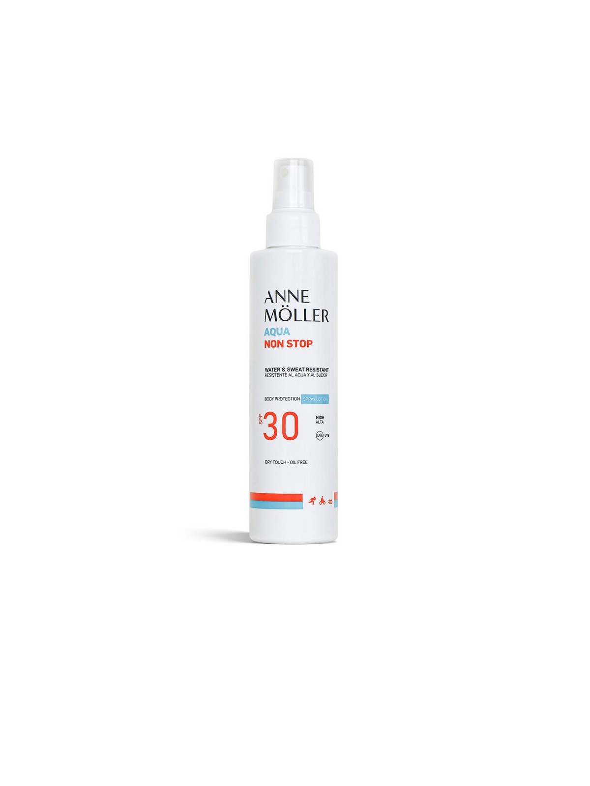Anne Möller AQUA non stop acqua e resistente al sudore spray lozione SPF30 175ml Unisex
