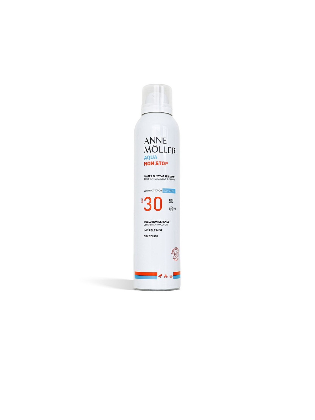 Anne Möller AQUA non stop acqua e resistente al sudore spray corpo SPF30 200ml Unisex