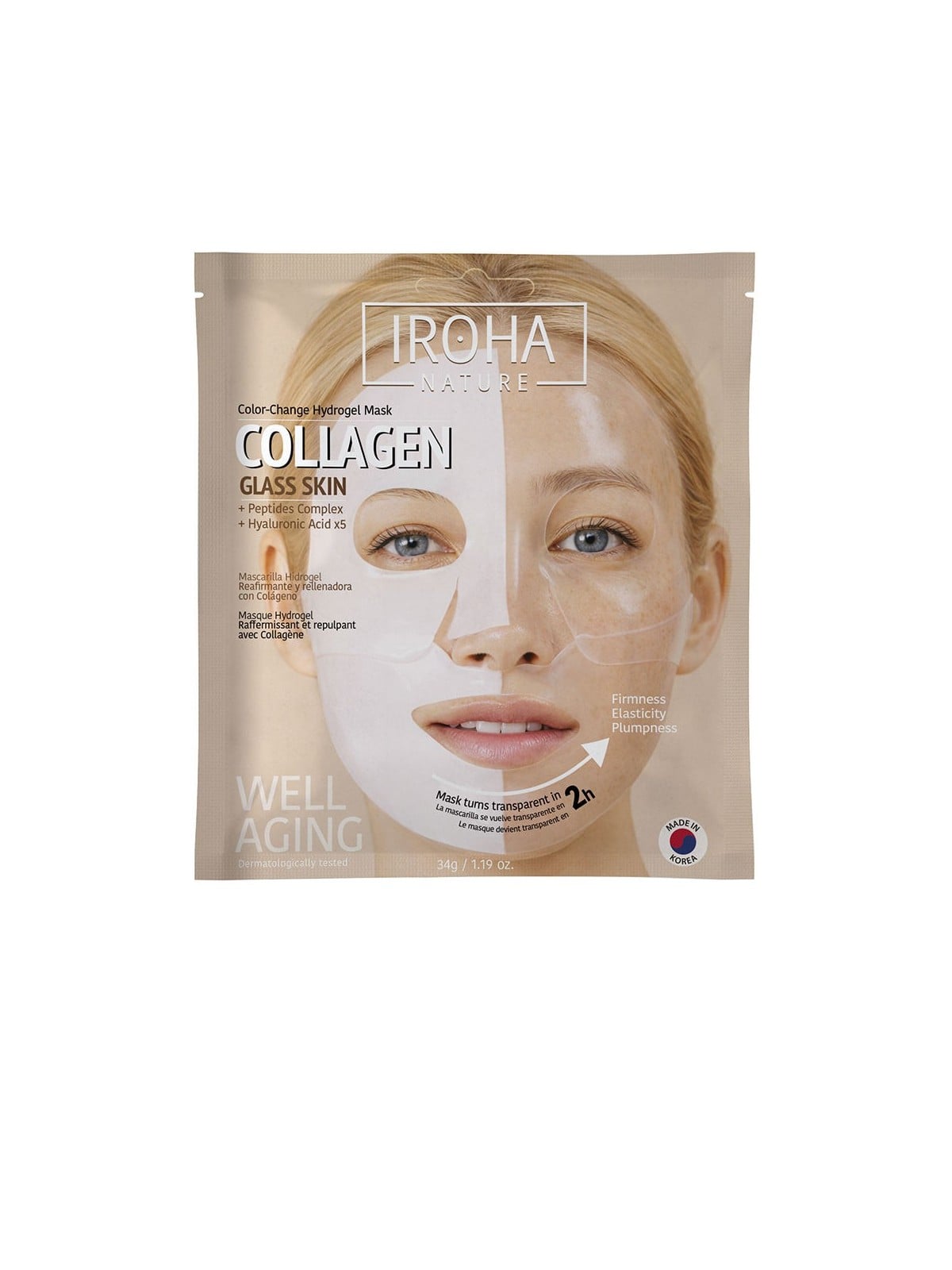 Iroha COLLAGEN colore cambio idrogel maschera 1 u Unisex