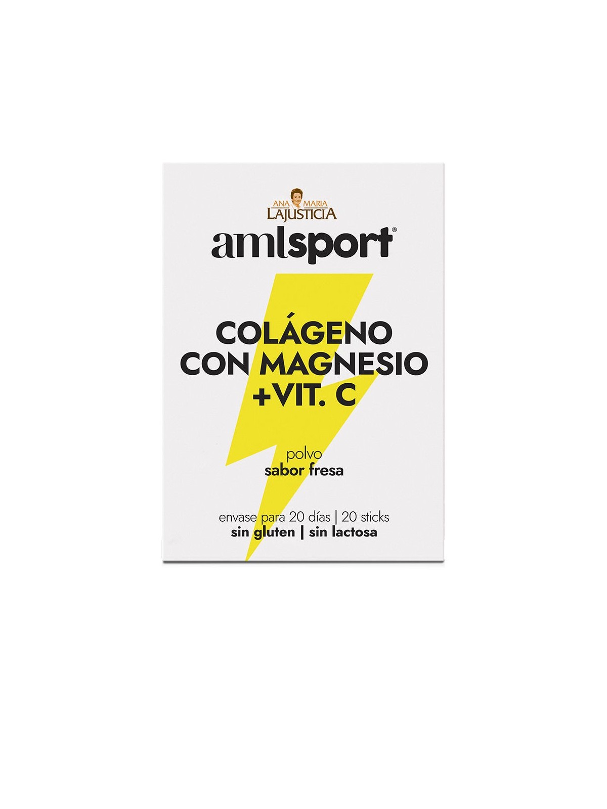 Ana Maria Lajusticia COLLAGENE CON MAGNESIO + VIT.C sapore fragola 20 bastoncini Unisex
