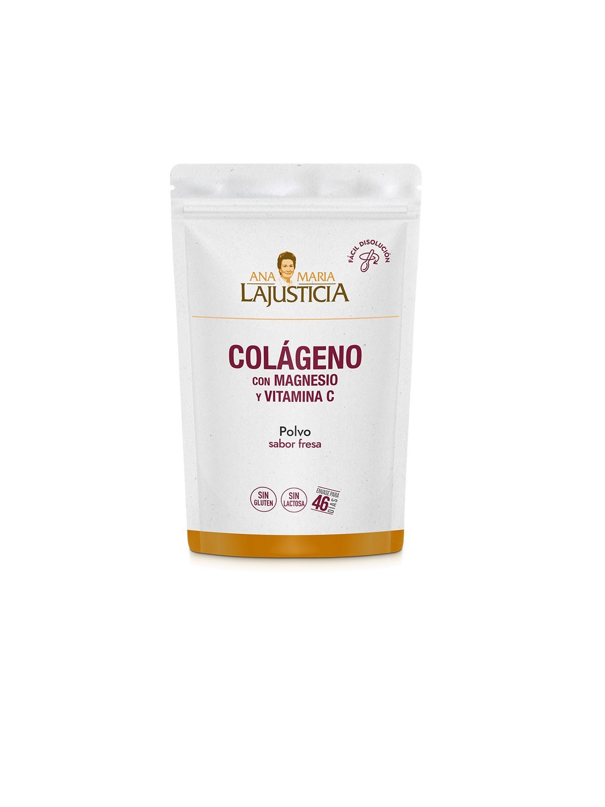Ana Maria Lajusticia collagene con magnesio + vitamina C polvere N.strawberry 350 gr Unisex