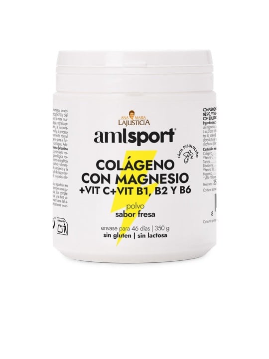 Ana Maria Lajusticia collagene con magnesio + VIT.C + VIT.B1.B2.B6 fragola gusto pol 350 gr Unisex