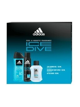 Adidas Ice Dive Gift set Aftershave 100ml, shower gel 250ml and deodorant 150ml 100ml uomo