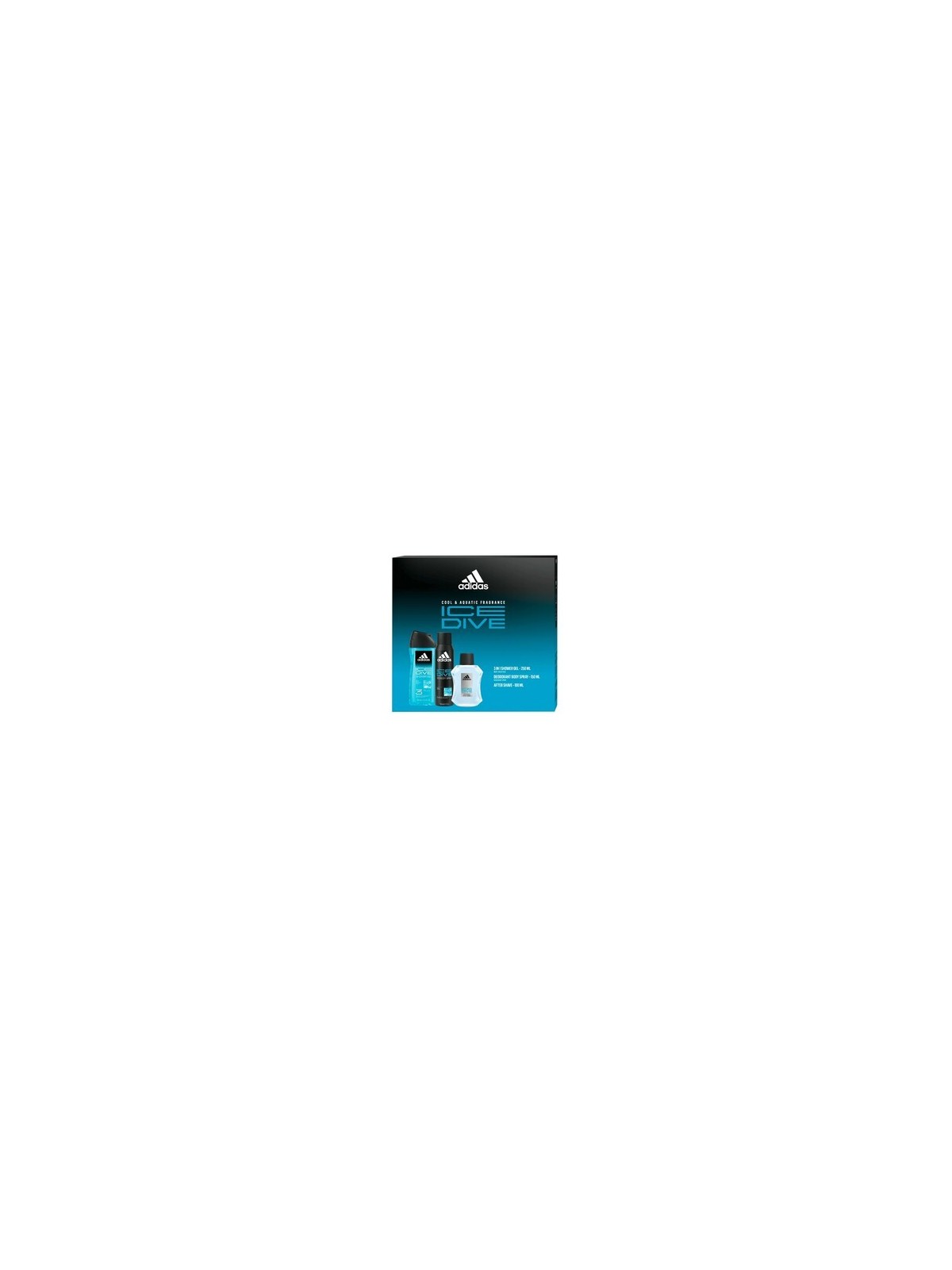 Adidas Ice Dive Gift set Aftershave 100ml, shower gel 250ml and deodorant 150ml 100ml uomo