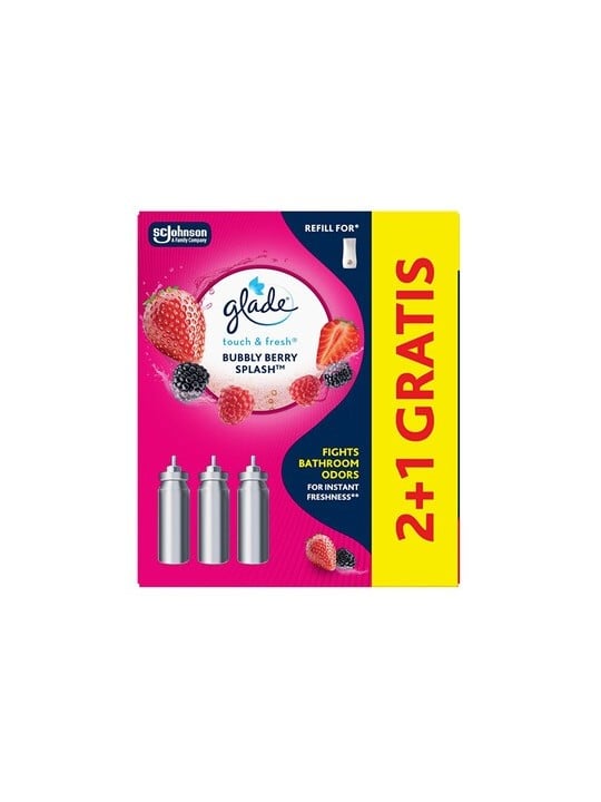 Glade Touch & Fresh Bubble Berry Splash 2+1 - Sada náplní do osvěžovače vzduchu donna