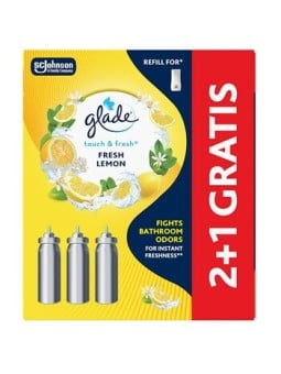 Glade Touch & Fresh Fresh Lemon 2+1 - Sada náplní do osvěžovače vzduchu donna