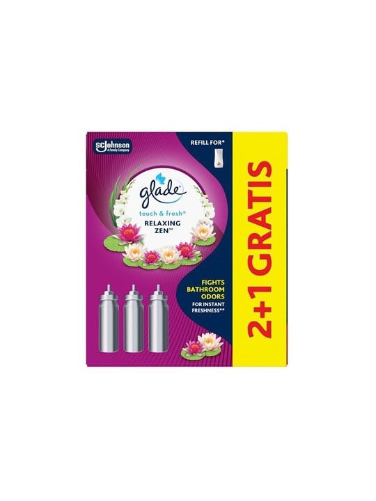 Glade Touch & Fresh Relaxing Zen 2+1 - Sada náplní do osvěžovače vzduchu donna