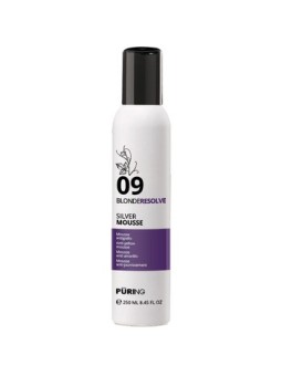 Puring 09 BlondeResolve Silver Mousse - Bezoplachová neutralizační pěna pro blond, šedé a odbarvené vlasy 250ml unisex