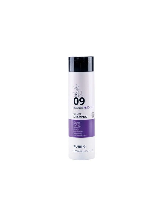 Puring 09 BlondeResolve Silver Shampoo - Neutralizační šampon pro blond, šedé a odbarvené vlasy 300ml unisex
