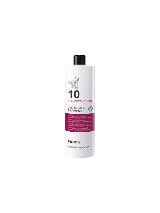 Puring 10 Reconstruction Veg-Keratin Shampoo - Regenerační šampon 1000ml unisex