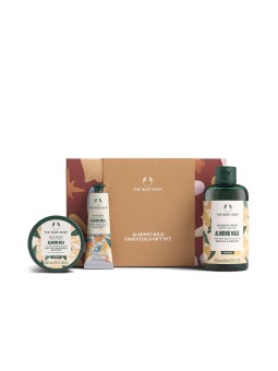 The Body Shop G3 Small Almond Milk Giftset Hand Cream 30ml Body Butter 50ml Shower Cream 60ml 630ml