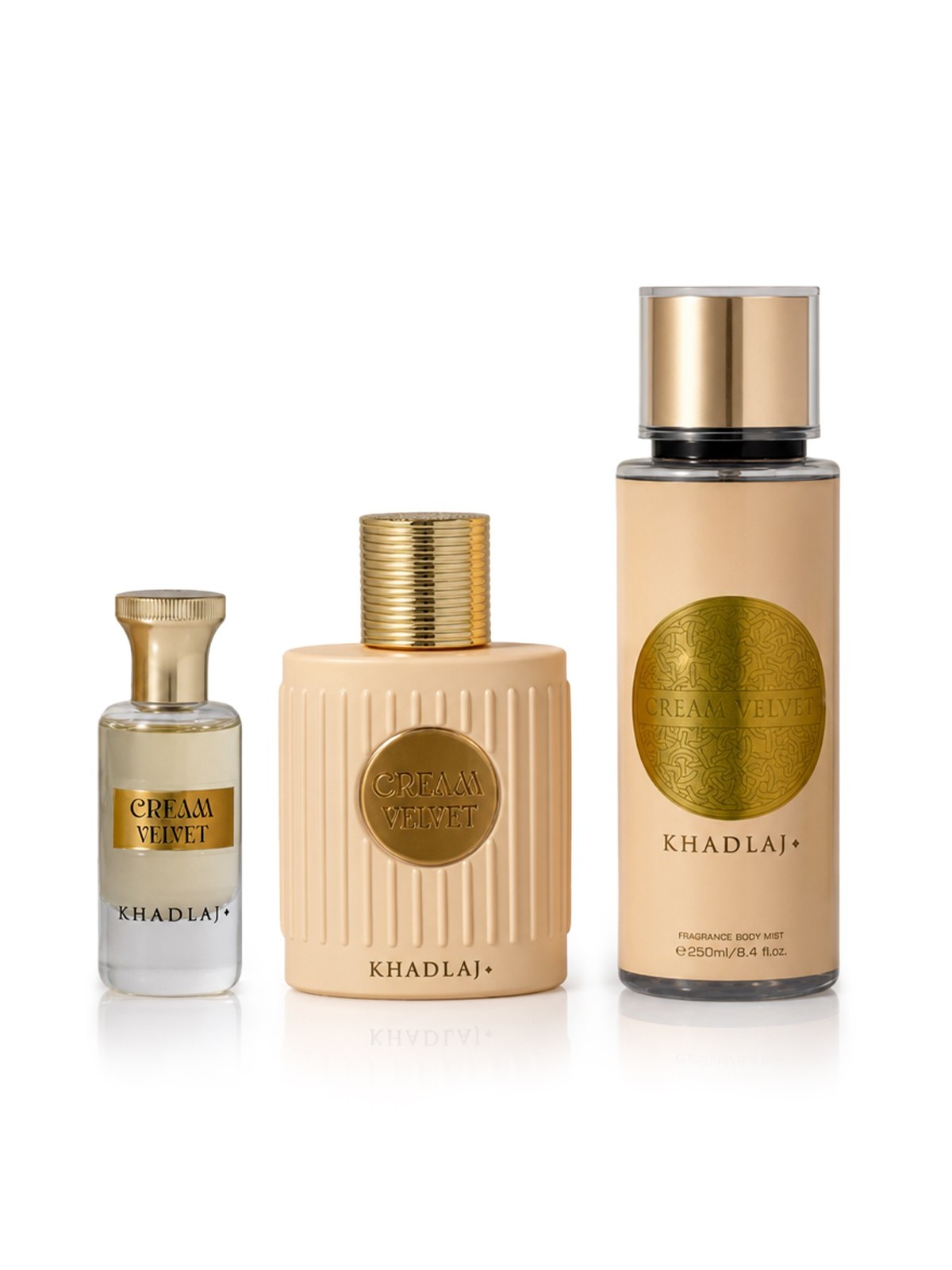 Khadlaj Cream Velvet set regalo