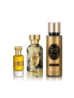 Khadlaj Nafais Sharq eau de parfum 100ml + bodyspray 250ml + olio profumato 24ml unisex