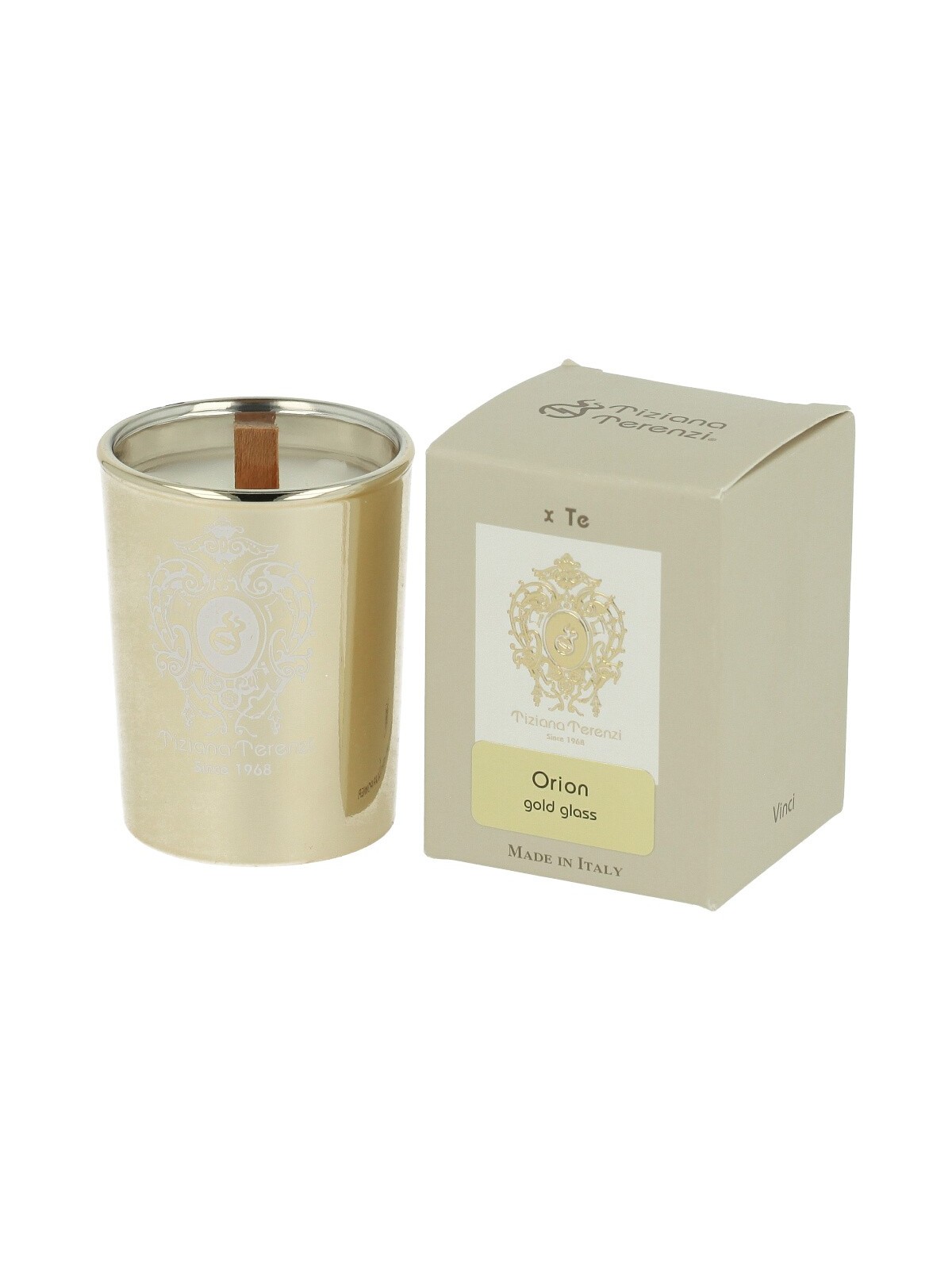 Tiziana Terenzi Orion candela profumata in Gold vetro 40 g unisex