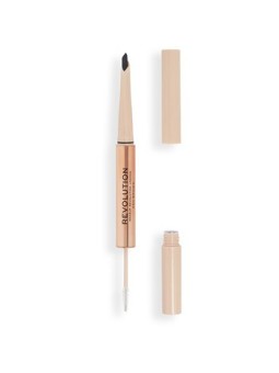 Makeup Revolution Fluffy duo - matita na sopracciglia donna Dark Brown