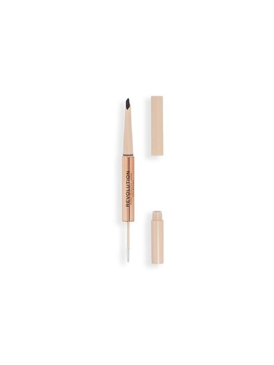 Makeup Revolution Fluffy duo - matita na sopracciglia donna Dark Brown