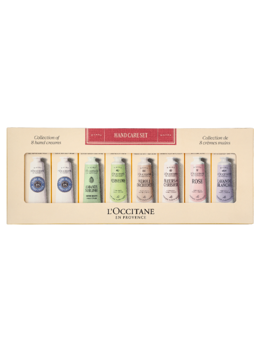 L'Occitane Hand Care Set 8x30ml - Hand Cream - 2x Karite Rose Fleurs De Cerisier Lavande Blanche Néroli Orchidee Amande Sublime