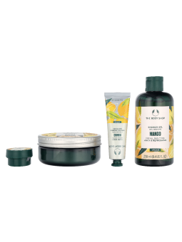 The Body Shop G4 Medium Mango Giftset Mango Shower Gel 250ml Mango Body Butter  200ml Mango Body Scrub  50ml Mango Hand Balm 30