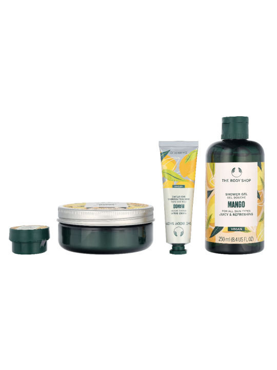 The Body Shop G4 Medium Mango Giftset Mango Shower Gel 250ml Mango Body Butter  200ml Mango Body Scrub  50ml Mango Hand Balm 30