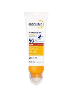 Bioderma duo Ski crema viso + rossetto SPF 50+ - crema solare a balsamo na labbra 20ml donna