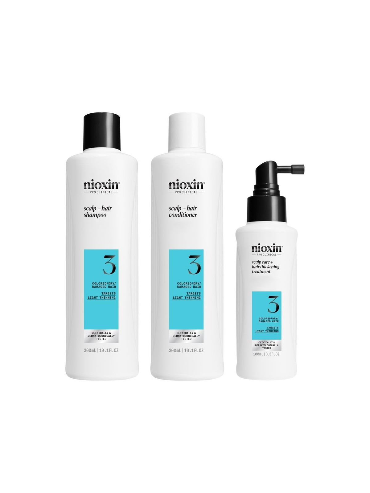 Nioxin sistema 3 - Kit - trattamento per capelli colorati con Morbido Diradamento 3 unità Unisex