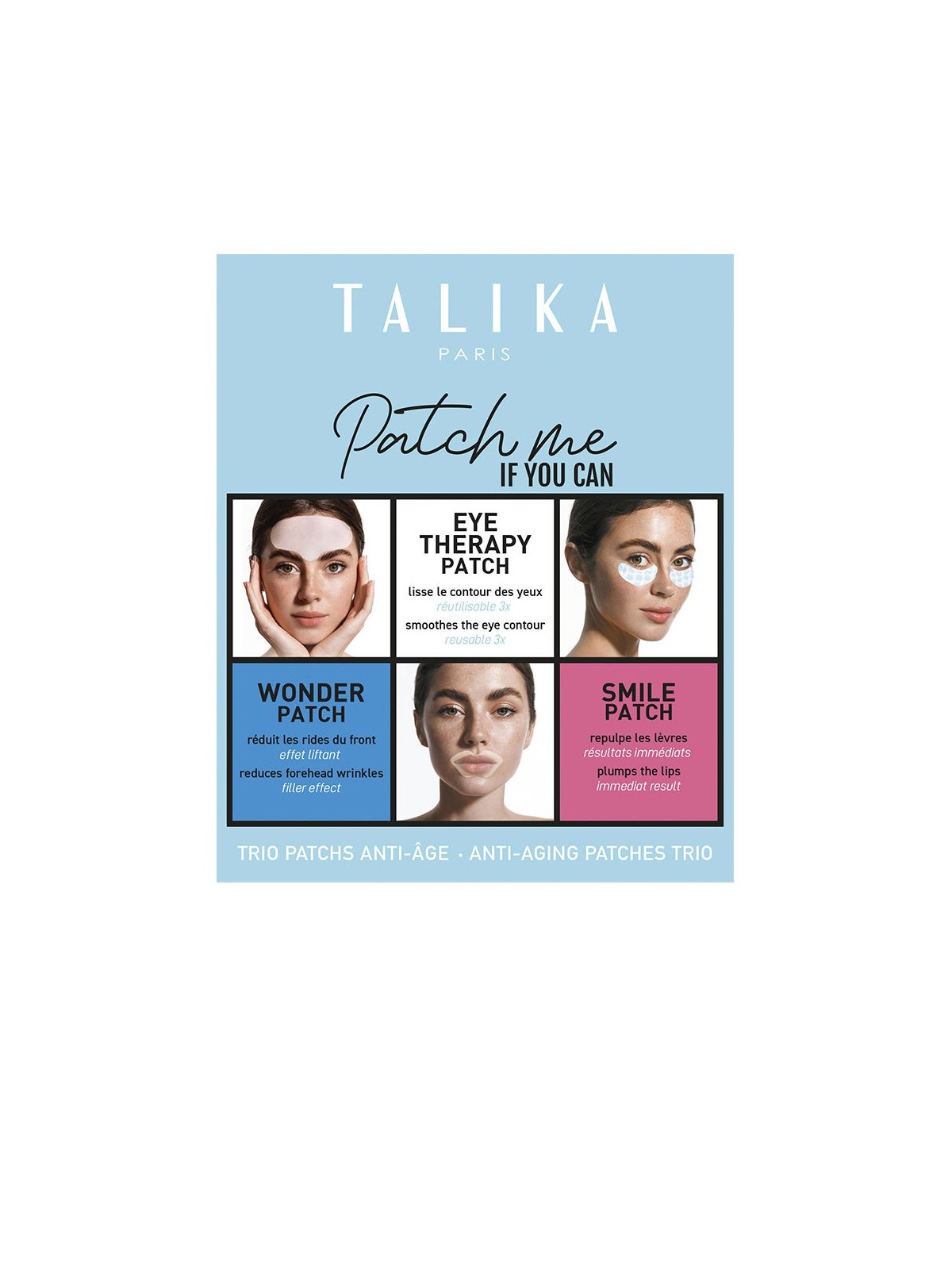 Talika trio OF anti-invecchiamento cerotti set OF 3 PCS Woman