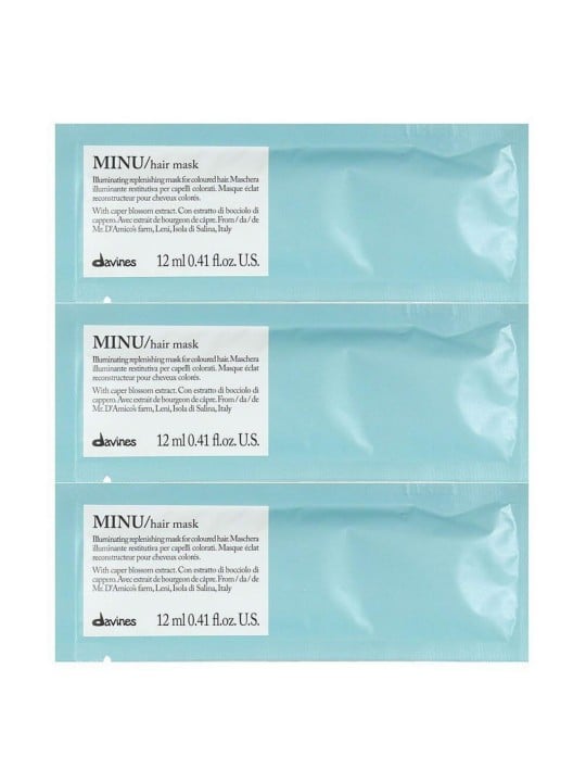 set Davines Minu maschera crema trattamento capelli illuminante 12 pcs 12ml None