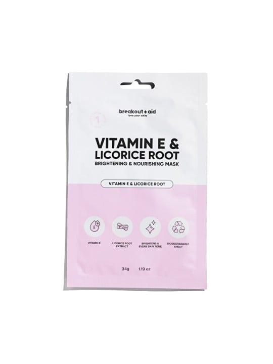 Breakout+aid maschera illuminante con vitamina E e liquirizia donna 021