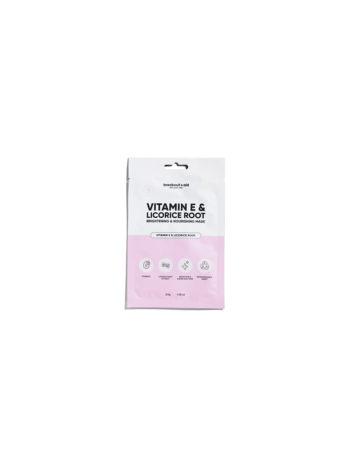 Breakout+aid maschera illuminante con vitamina E e liquirizia donna 021