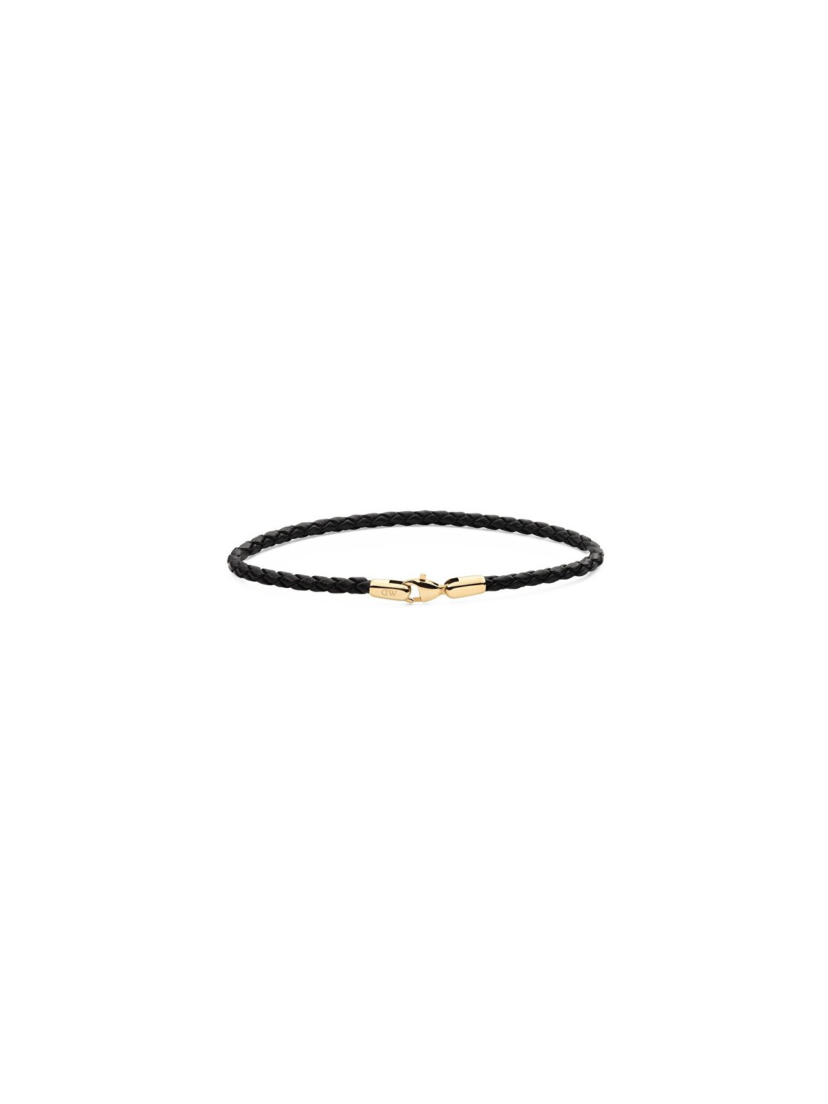 Daniel Wellington nero intrecciato pelle bracciale Sheffield Daniel DW004017 uomo oro nero 0408-195