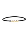 Daniel Wellington nero intrecciato pelle bracciale Sheffield Daniel DW004017 uomo oro nero 0408-195