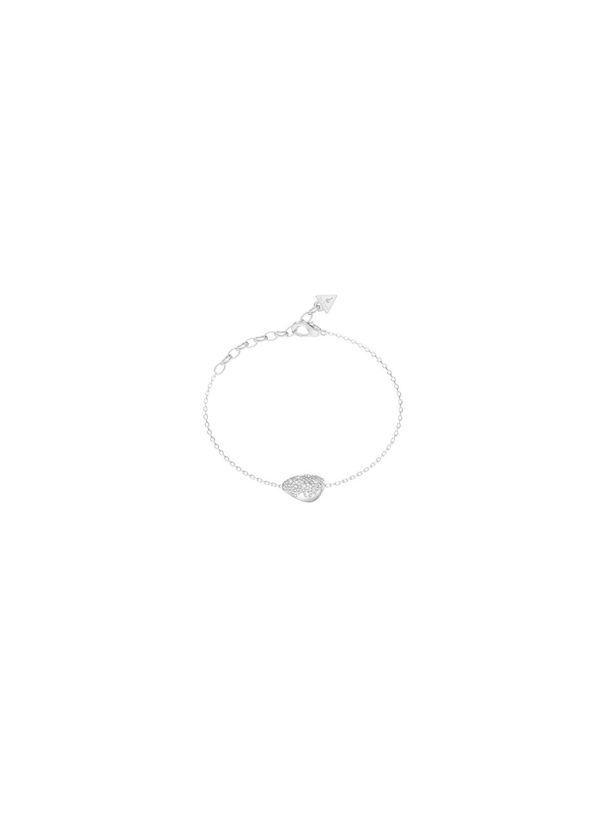 Guess abbinato luna gocce cristallo bracciale JUBB06254JWRH donna trasparente argento 3755-184
