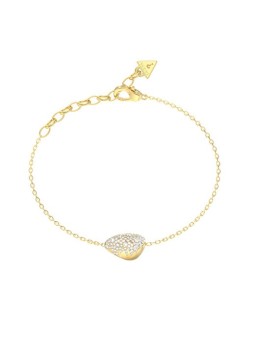 Guess placcato oro bracciale con luna gocce cristalli JUBB06254JWYG donna trasparente oro 3756-184