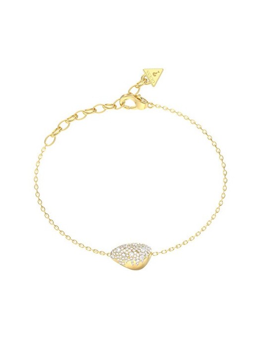 Guess placcato oro bracciale con luna gocce cristalli JUBB06254JWYG donna trasparente oro 3756-184