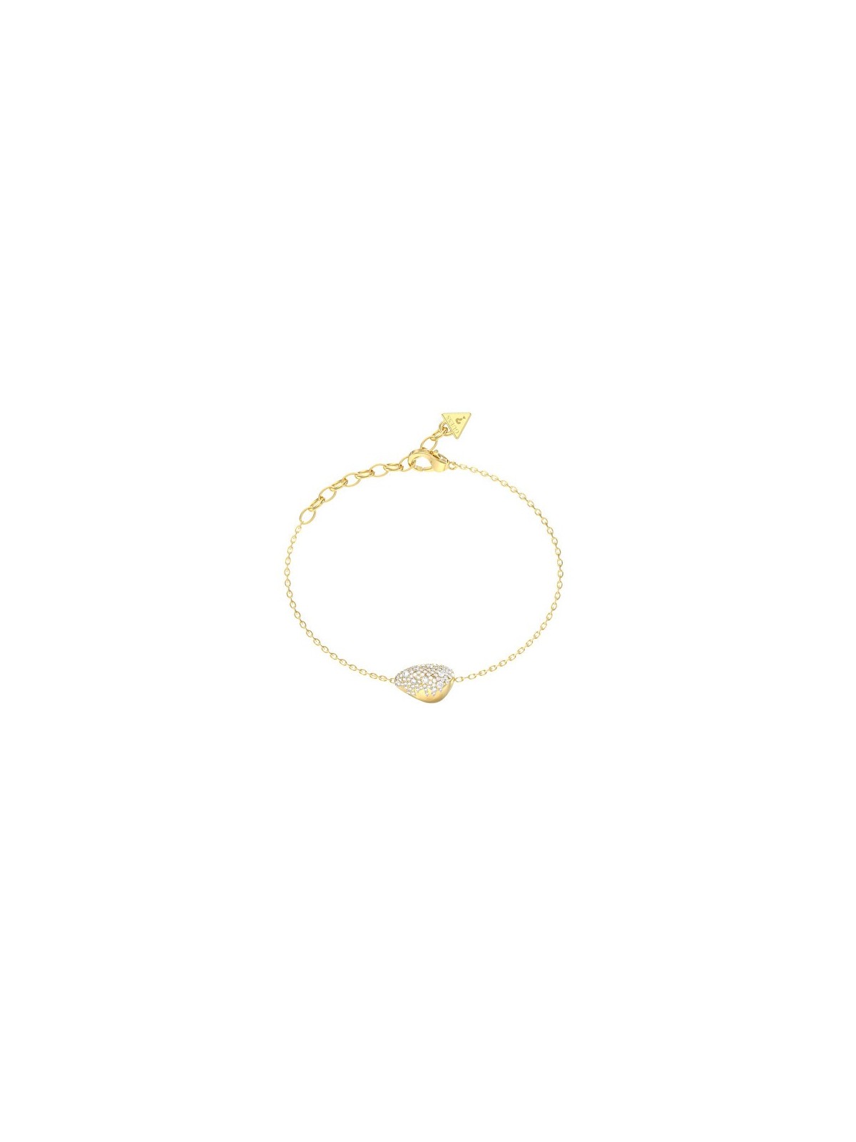 Guess placcato oro bracciale con luna gocce cristalli JUBB06254JWYG donna trasparente oro 3756-184