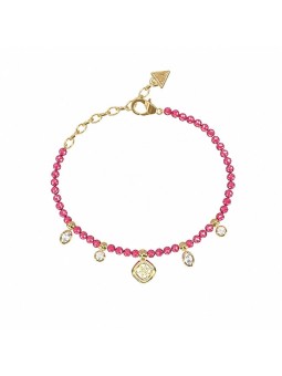 Guess Jaipur splendore placcato oro bracciale JUBB06145JWYGFC donna trasparente oro rosa 3820-184